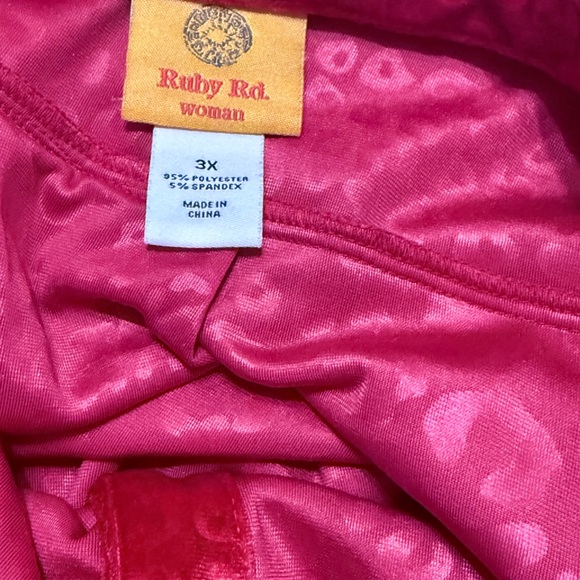 Ruby Rd. Red Leopard Button-Down Shirt - Picture 5 of 5